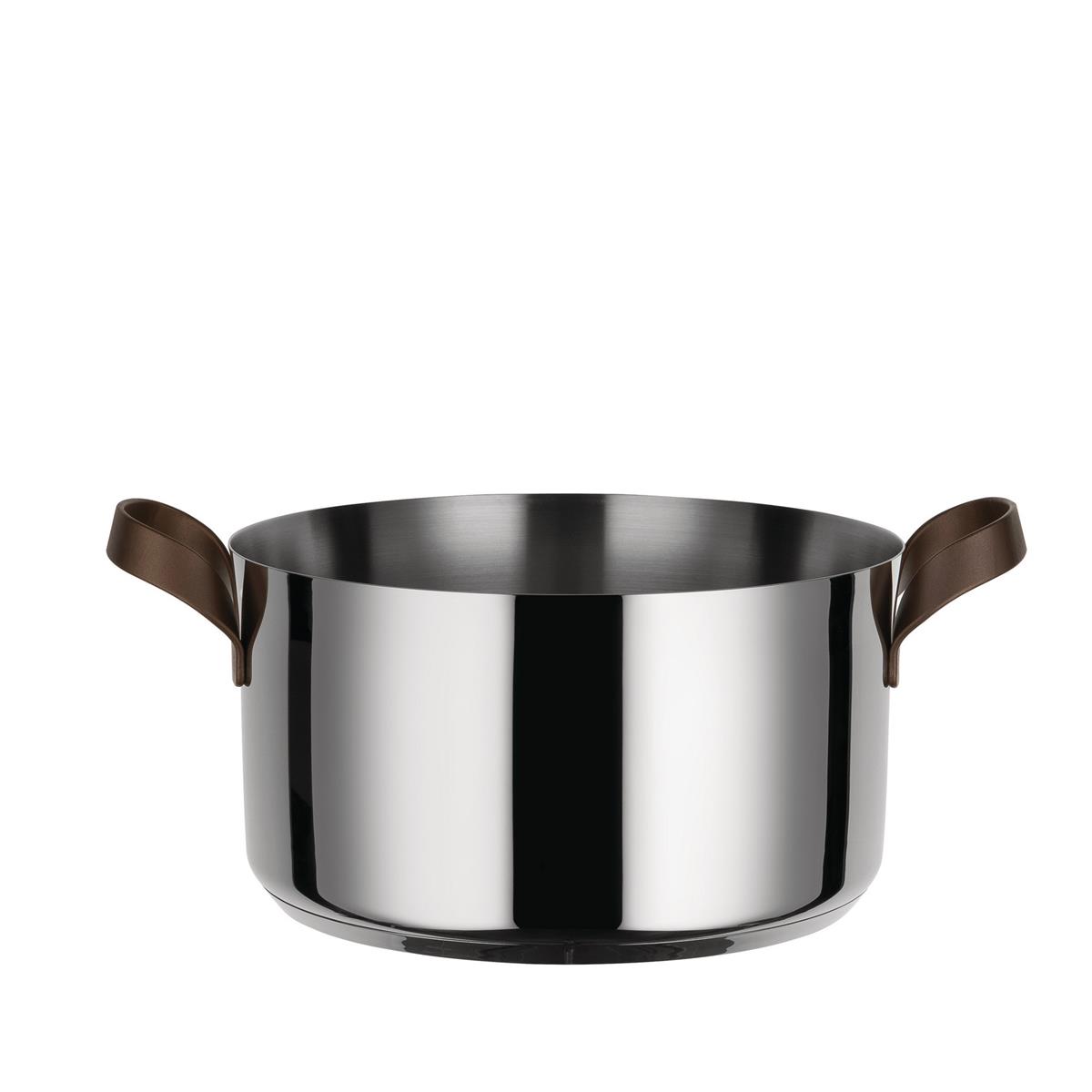photo edo saucepan with two handles in 18/10 stainless steel suitable for induction