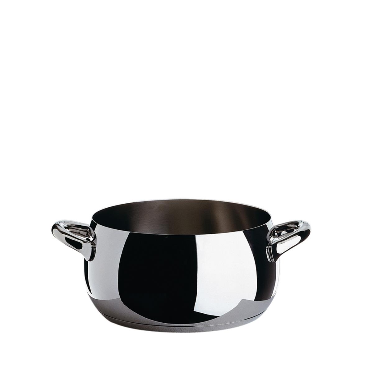 photo mami two-handled saucepan in 18/10 stainless steel suitable for induction