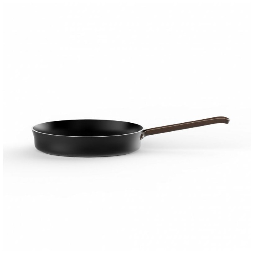 photo Alessi-edo Non-stick aluminum pan, black suitable for induction