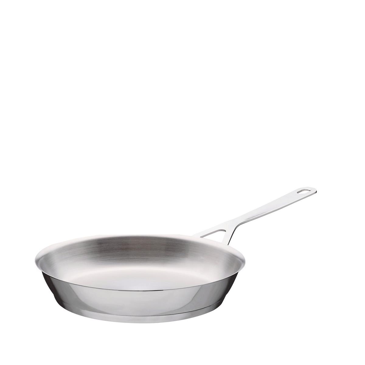 photo pots&pans long-handled frying pan in polished 18/10 stainless steel