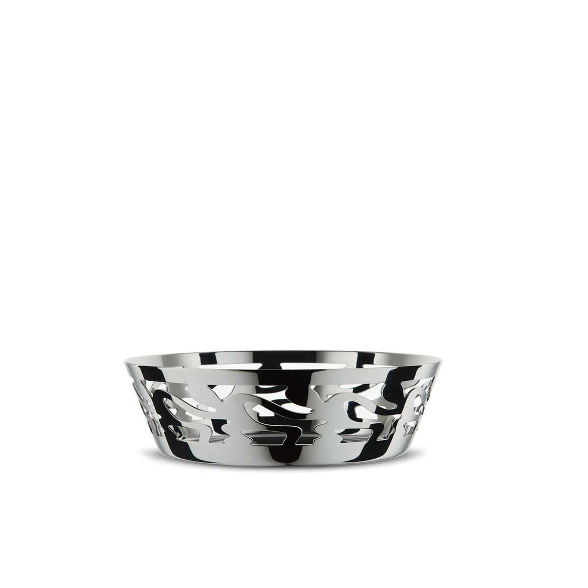 photo ethno round perforated basket in 18/10 stainless steel
