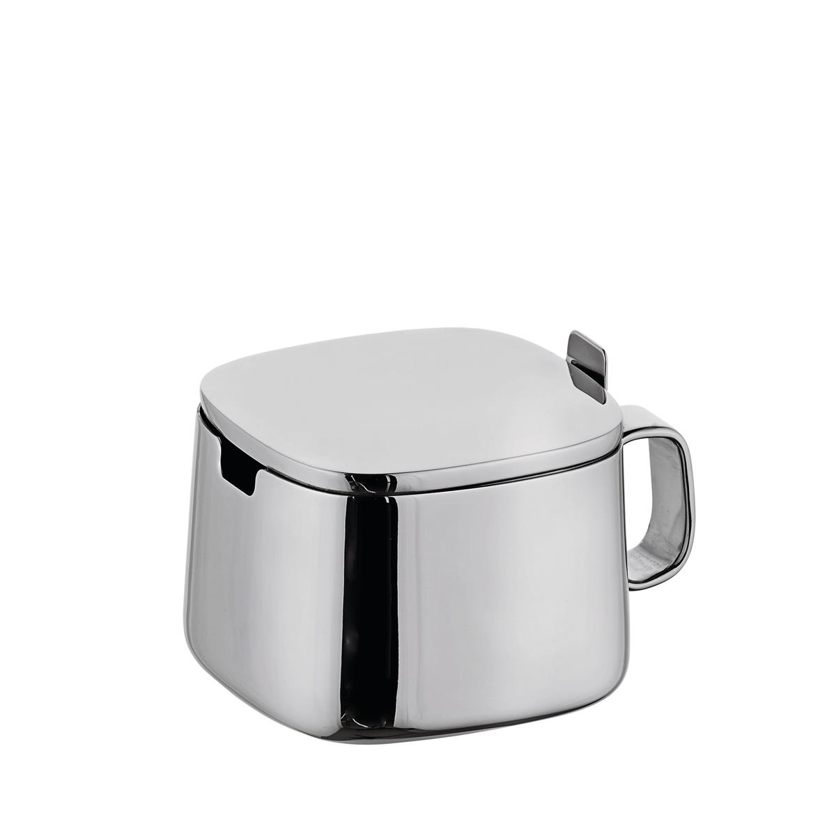 photo sugar bowl in polished 18/10 stainless steel