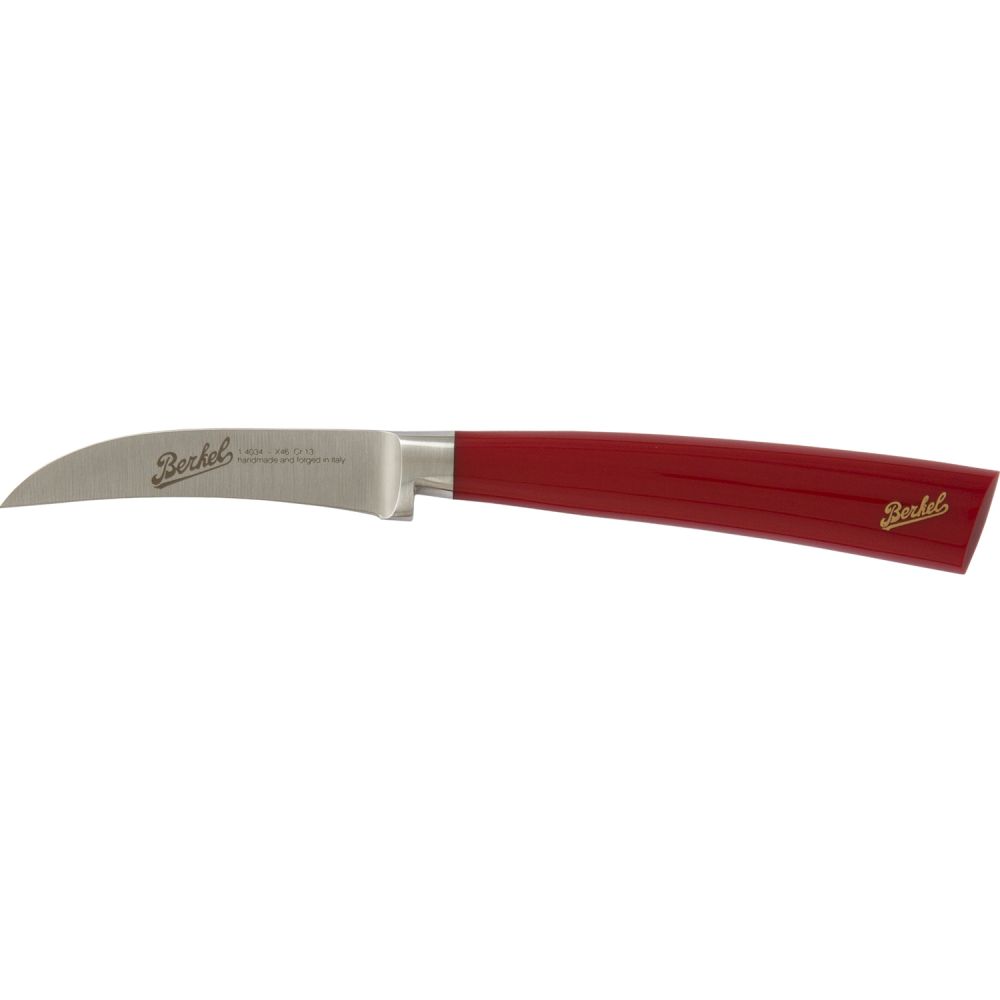 photo elegance red knife - curved paring knife 7 cm