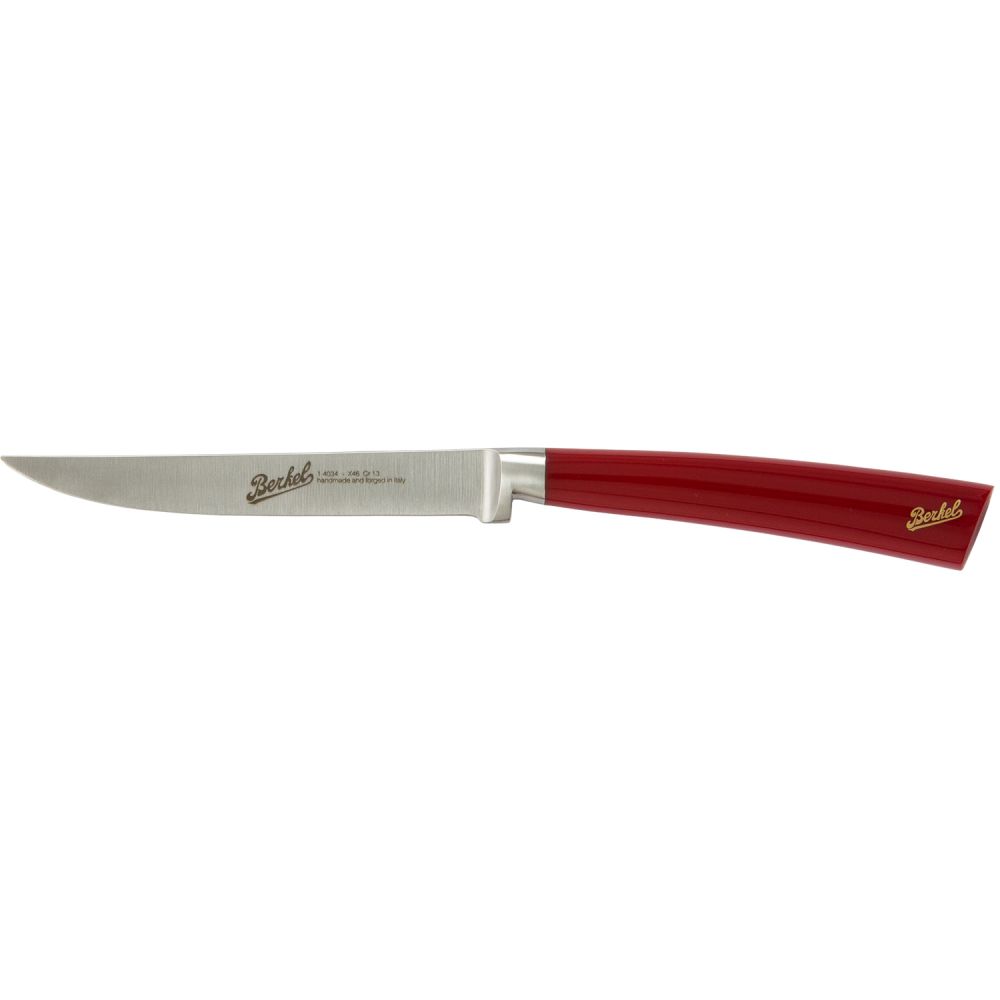 photo coltello elegance rosso - coltello bistecca cm.11