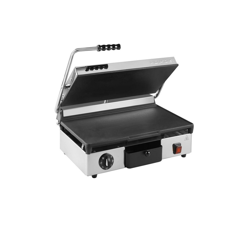 photo Large smooth-smooth cast iron griddle 220-240v 2.7kw