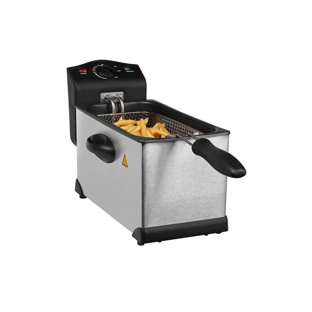 photo MEDION - Electric fryer 2.000w md 18084 - capacity 3 lt - silver and black