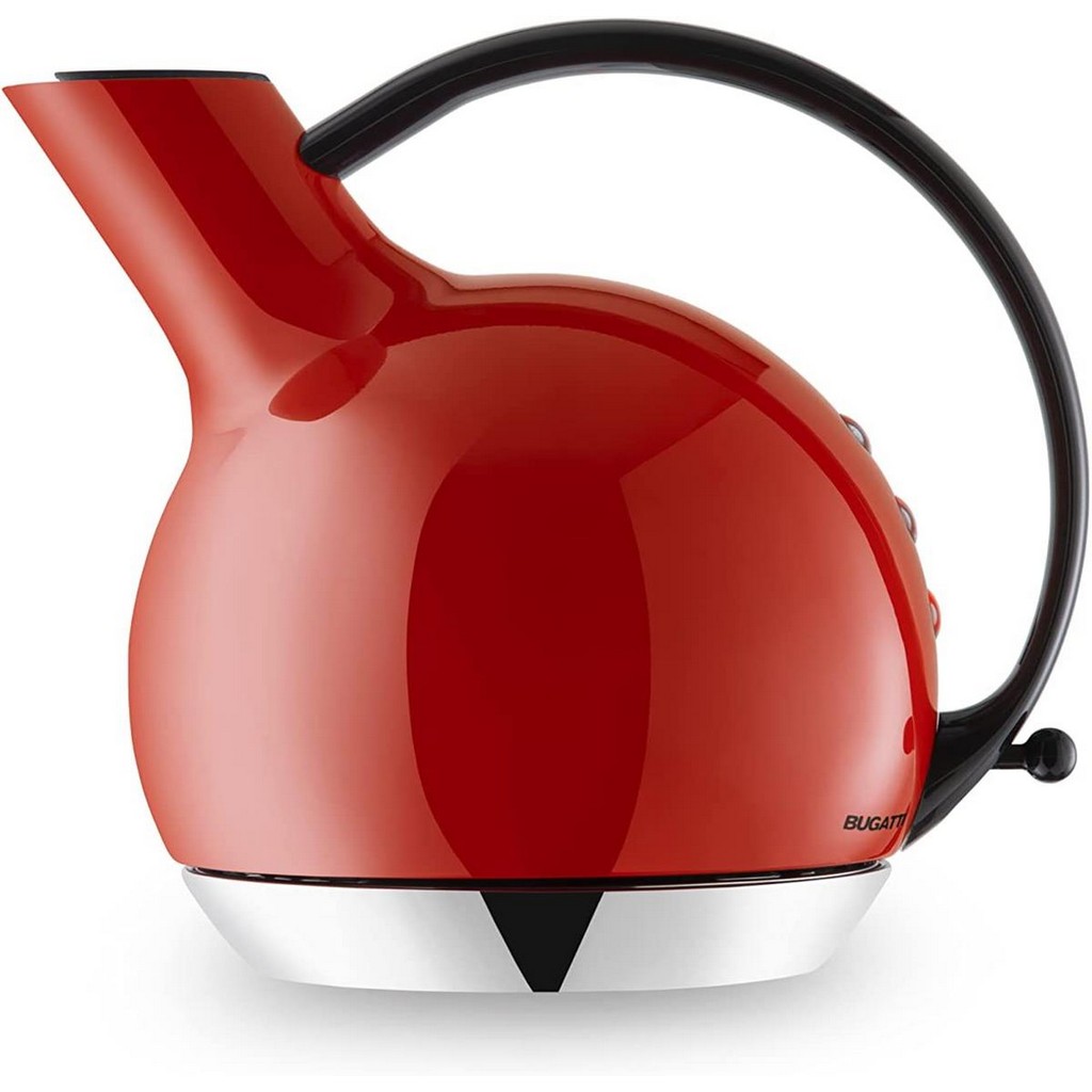 photo giulietta, electric kettle in 18/10 stainless steel - 1.2 l - red