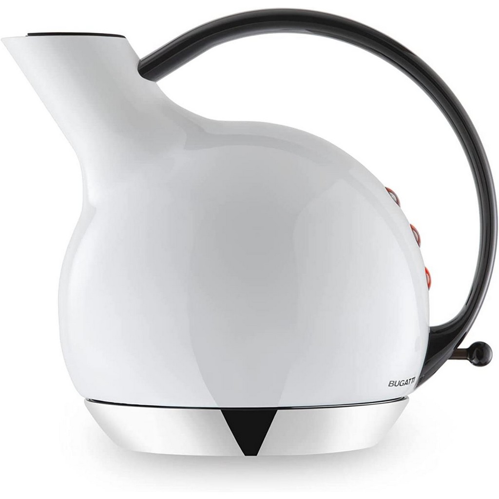 photo giulietta, electric kettle in 18/10 stainless steel - 1.2 l - white