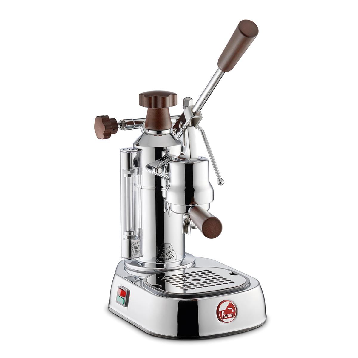 photo europiccola lusso - lever machine with wooden handles 230 v
