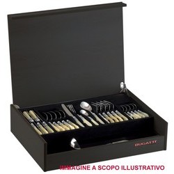 Cutlery Model ROCOCO' (golden ring) - Set of 50 pieces