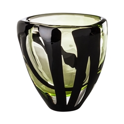 Venini - Vase BLACK BELT TRIANGOLO 699.16 CR/NE