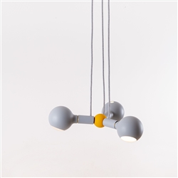 Filotto - Magnetic Double Pendant Lamp Holder - Grey