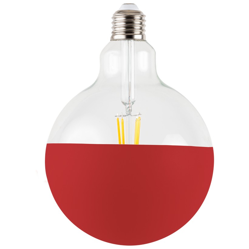 lampadina led parzialmente colorata - maria rosso