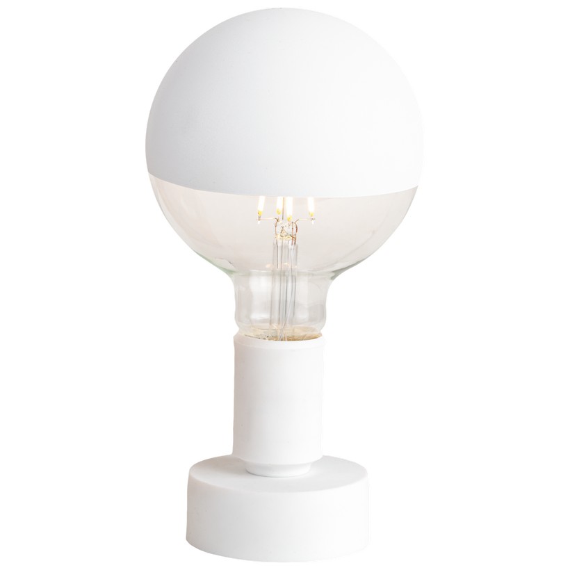table lamp with led bulb - white maria