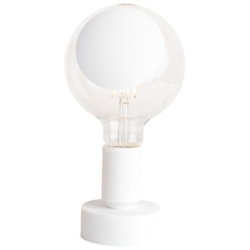 table lamp with led bulb - white sofia