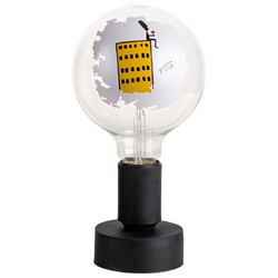 Filotto Filotto - Tischlampenhalter mit passender Glühbirne - Schwarz Cielo