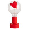 photo Filotto - Table Lamp Holder with Matching Lamp - Heart Red 1