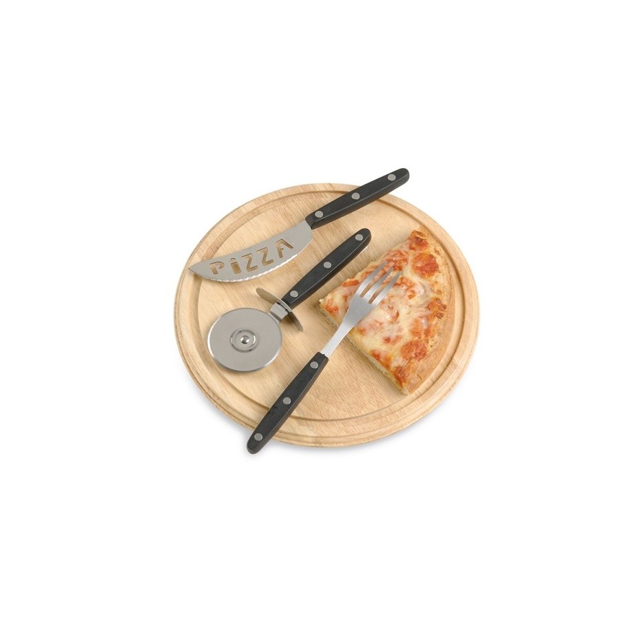 Tagliere Pizza con 3 Posate Incluse Renoir Taglieri e ceppi in legno  Prodotti