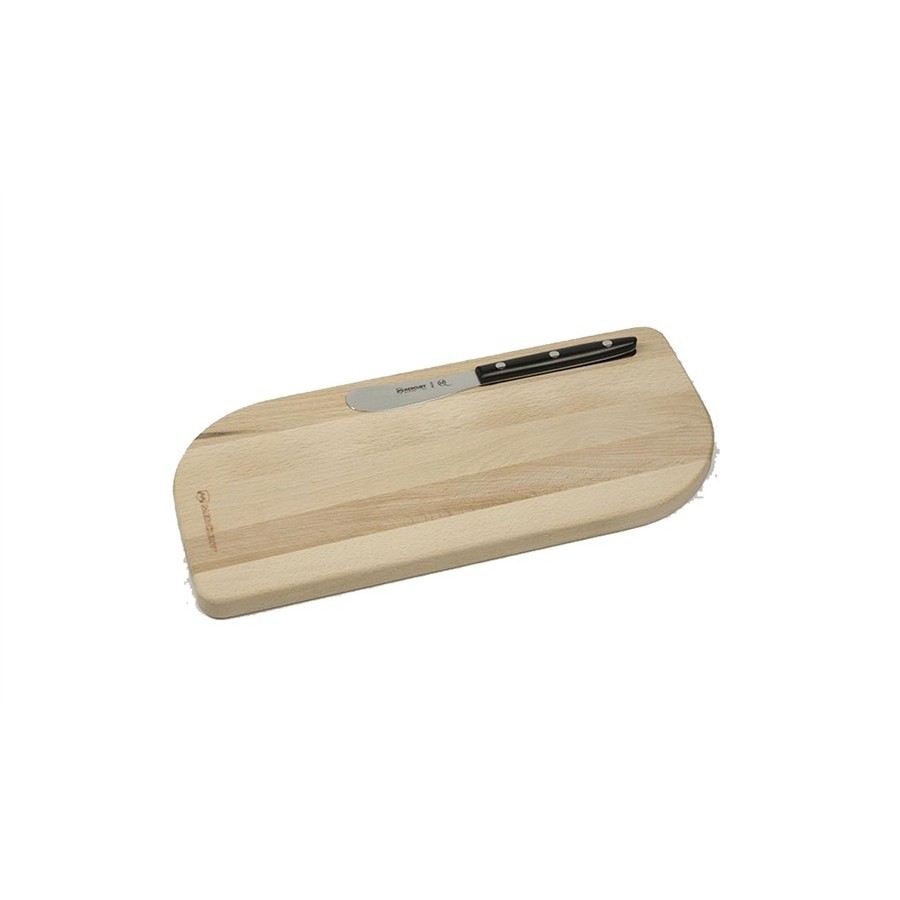 Breakfast Chopping Board with Black Dolphin Butter Spreader