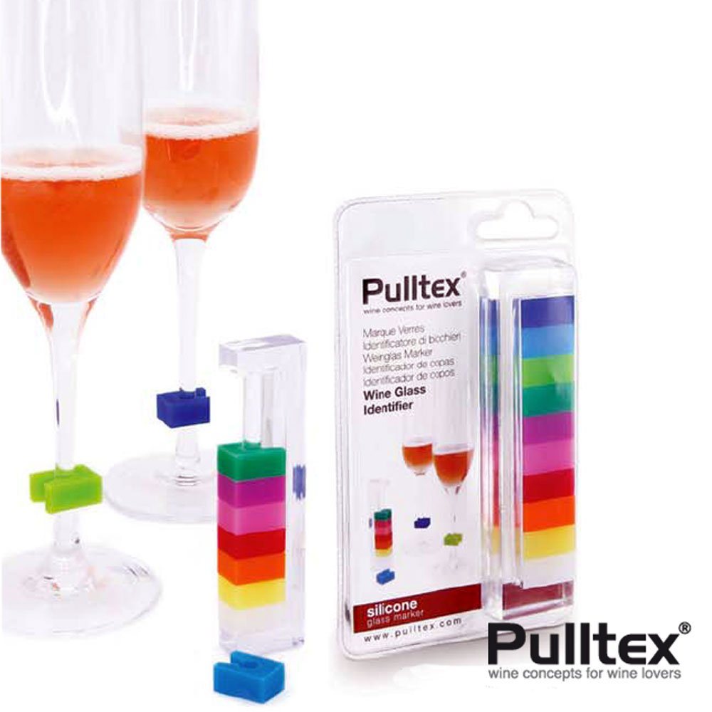 Pulltex - Identificatore di Bicchieri Colorato - Wine Glass Identifier