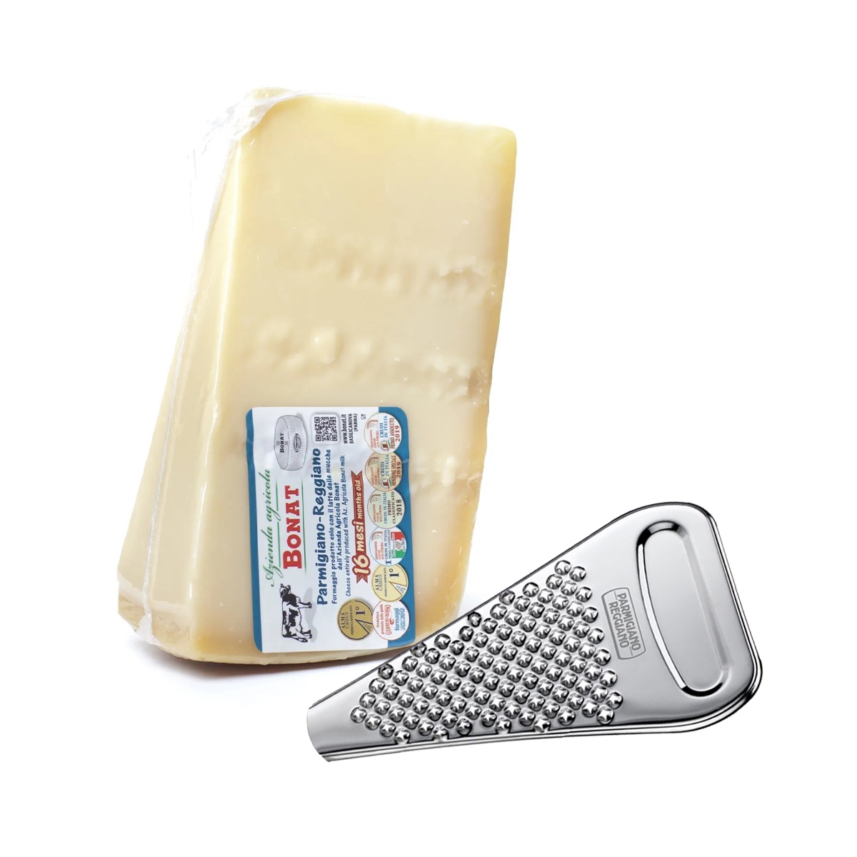 Parmigiano Reggiano DOP 16 Months 1Kg - Stainless Steel Grater