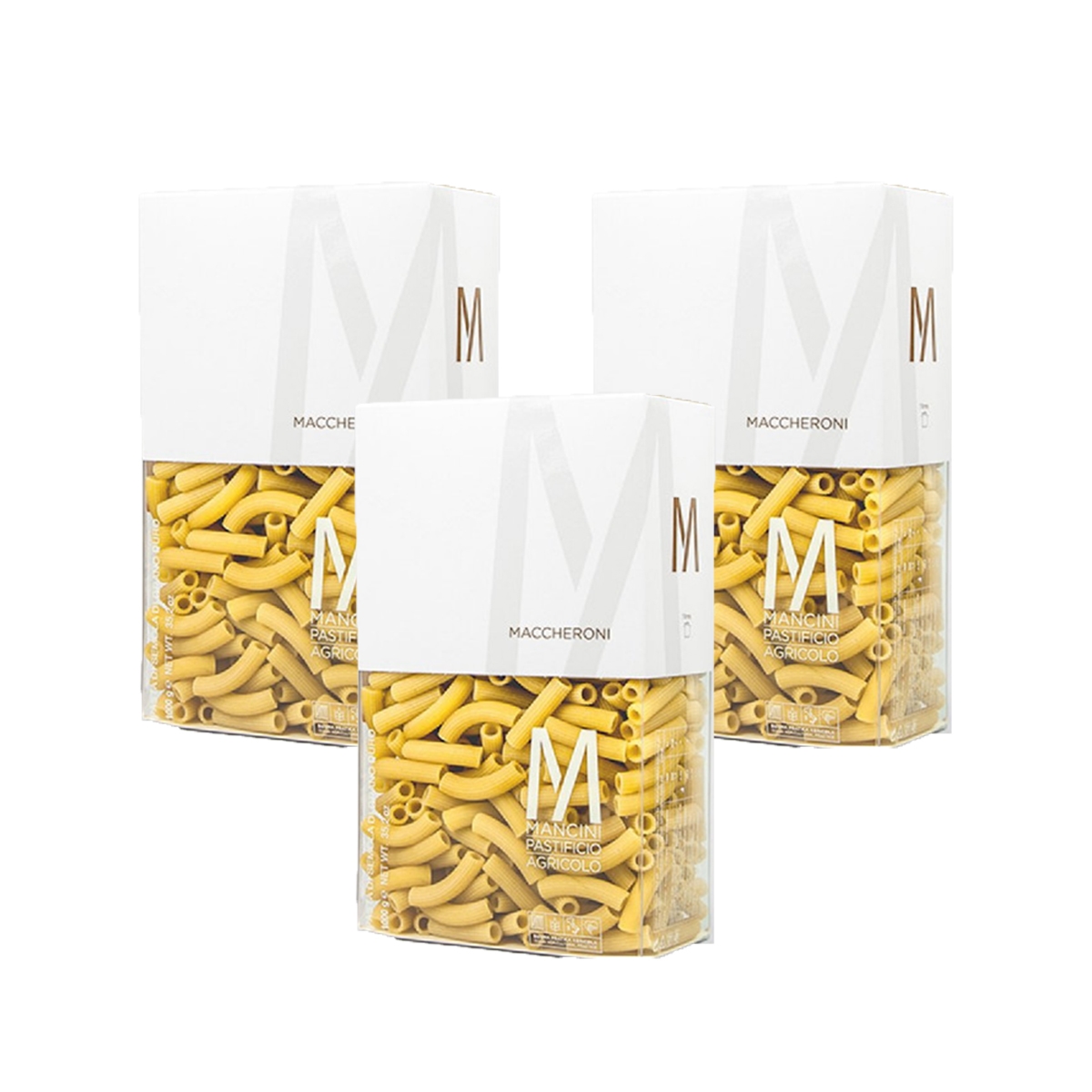 historical packaging - macaroni - 3 packs of 1 kg
