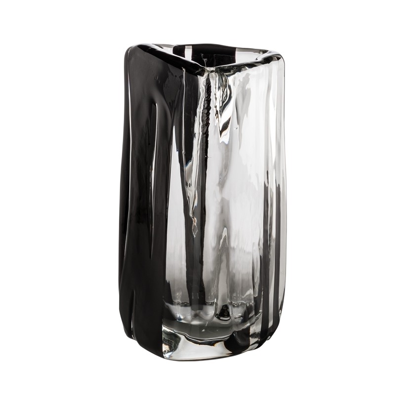 Venini - BLACK BELT TRIANGLE vase 699.18 CR/NE