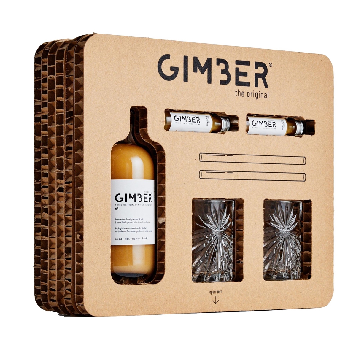 photo Gimber N°1 Original - Alcohol-free drink with Ginger, Lemon and Herbs - Gift Box