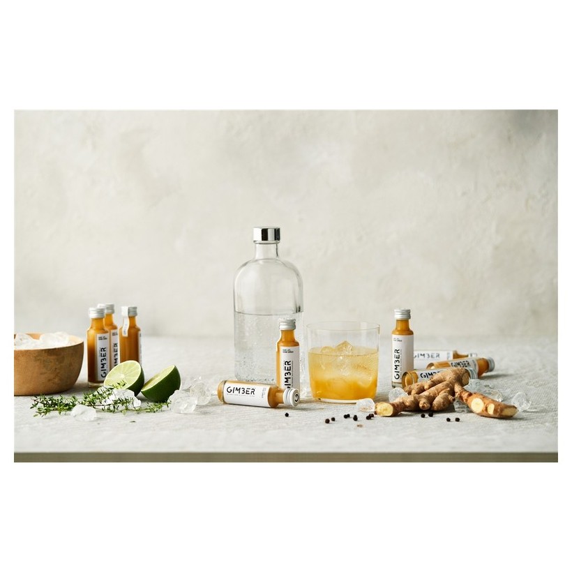Gimber N ° 1 Original - Boisson sans alcool avec gingembre, citron et  herbes - Boîte-cadeau Gimber B