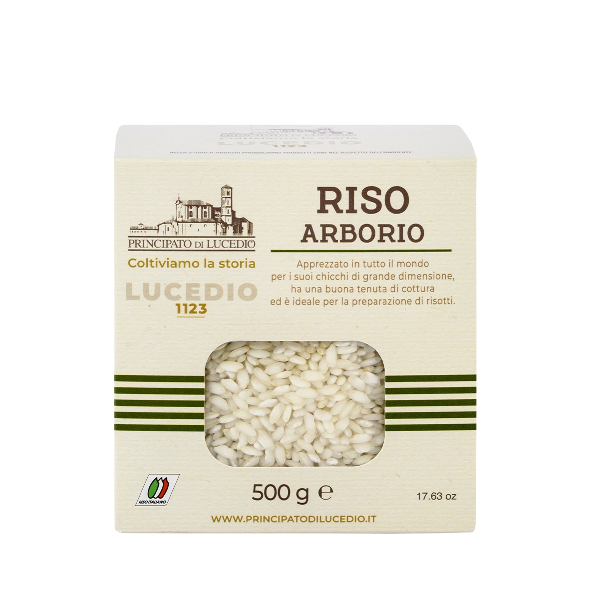 Arborio Rice - 500 g - Packaged in Protective Atmosphere and Cardboard Box