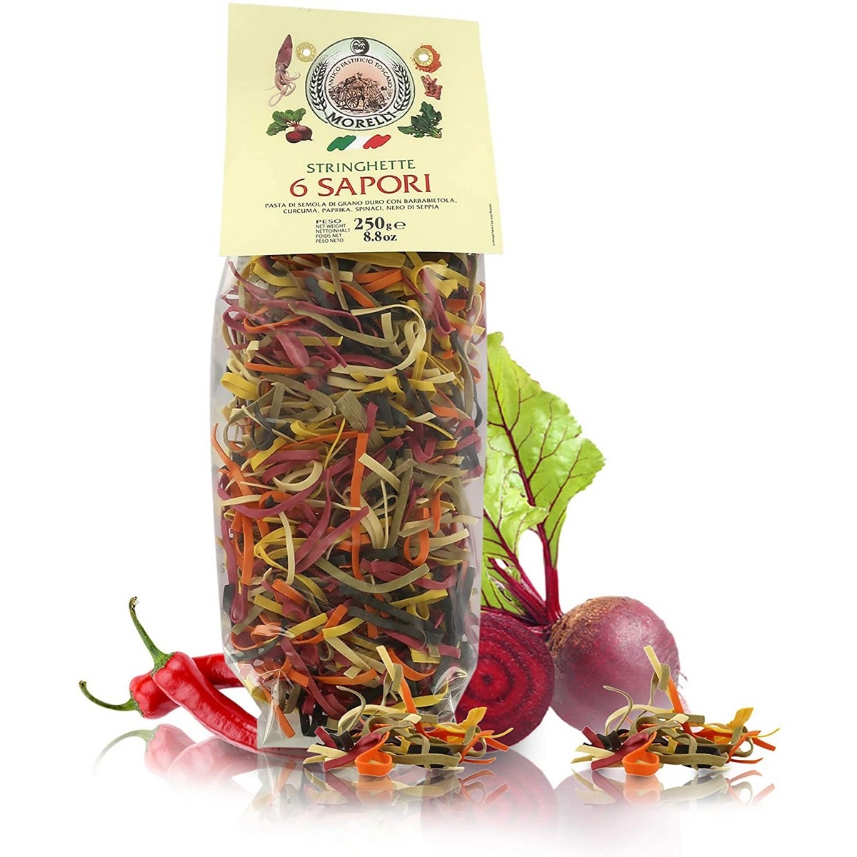 Antico Pastificio Morelli - Mehrfarbig - 6 Geschmacksrichtungen - Saiten - 250 g
