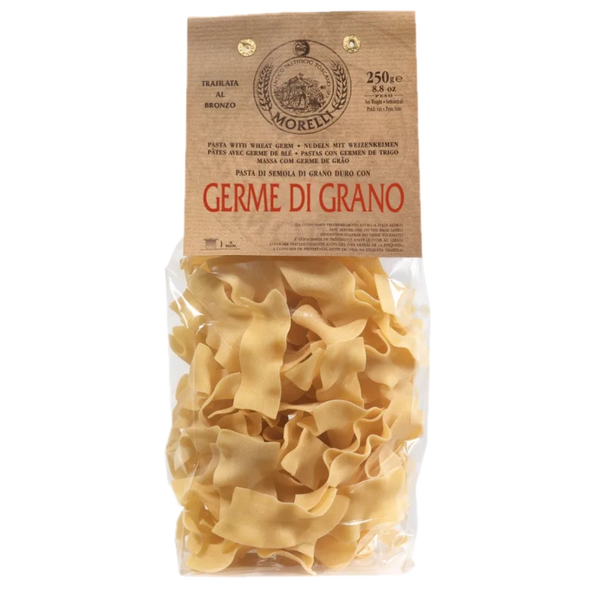 Antico pastorio morelli - pasta de germen de trigo con huevo - straccetti - 250 g