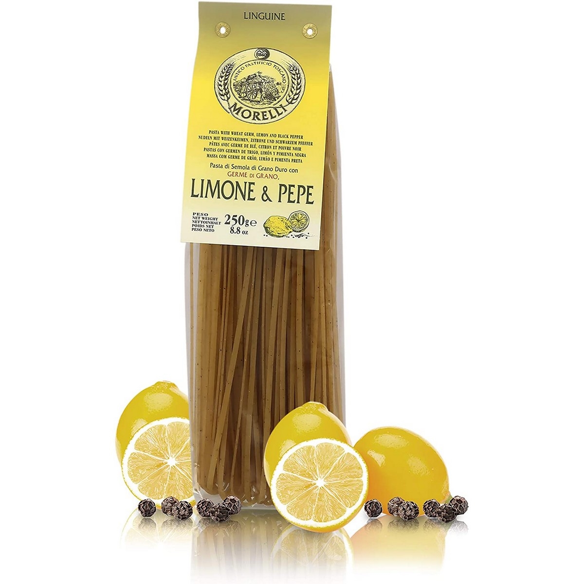 photo Antico Pastificio Morelli - Flavoured Pasta - Lemon and Pepper - Linguine - 250 g