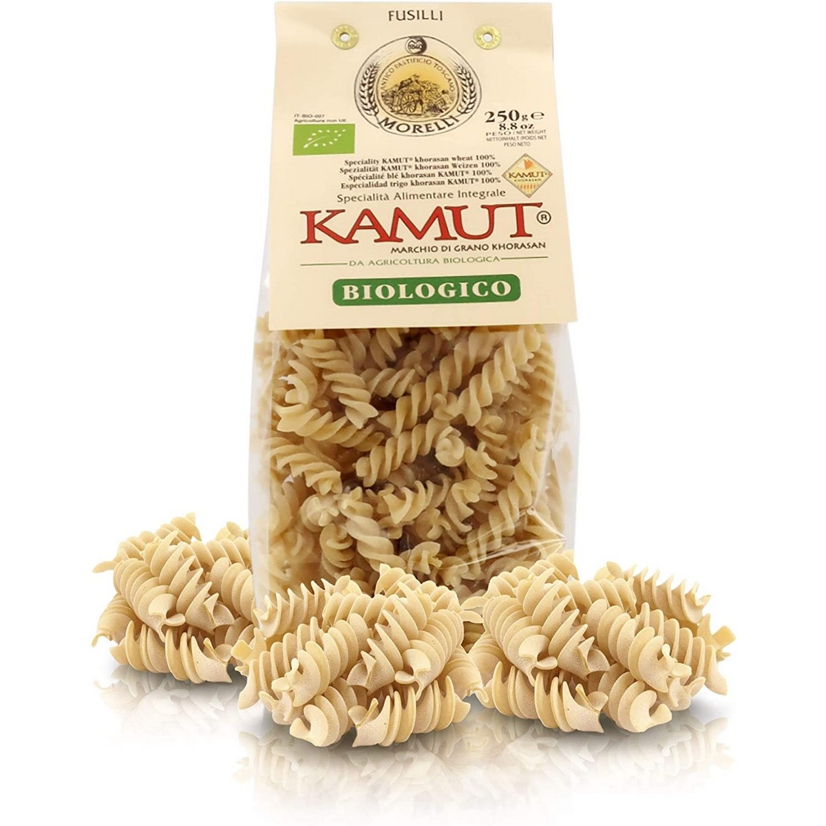Antico Pastificio Morelli - Cereal Pasta - Kamut - Fusilli Bio - 250 g