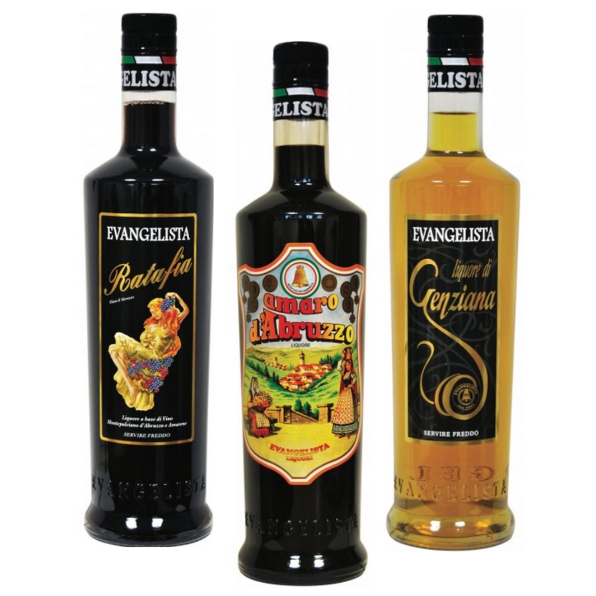 Evangelista Liquori - Box of Typical Abruzzo Liqueurs - 3 x 50 cl