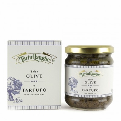 TartufLanghe Salsa Mediterranea con Tartufo - SALSA di OLIVE E TARTUFO 