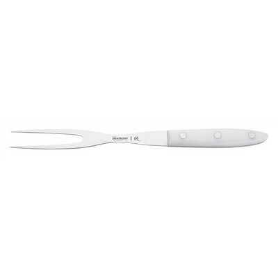 Carving fork 19 cm for Beef Roast and Stainless Steel Satin Finish Line Delfino Handle White