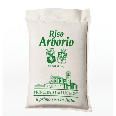 Principato di Lucedio ARBORIO Rice - 1 kg - in Cellophane bag with protective atmosphere and Sack Canvas