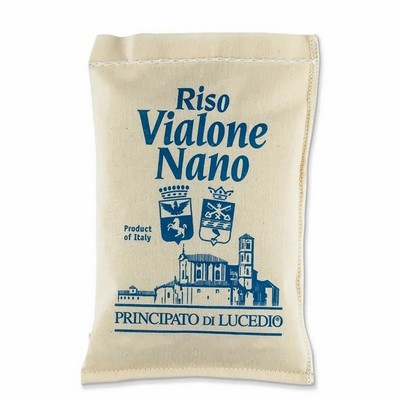 Principato di Lucedio Riz Vialone Nano - 5 Kg - Conditionné sous atmosphère protectrice et sac en toile