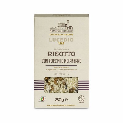 Principato di Lucedio Porcini and Aubergine Risotto - 250g - Packaged in a Protective Atmosphere