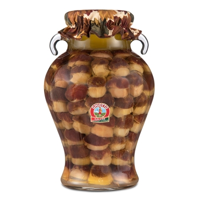 Galfrè Antipasti d'Italia Whole Porcini Mushrooms in Olive Oil - Amphora Jar 4 Kg