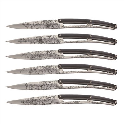 Blossom Paperstone Mirror-Set of 6 table knives mirror