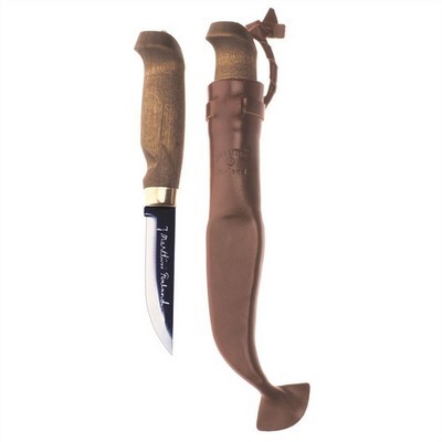 Lynx Lumberjack Carbon -Knife with stainless steel blade, birch handle and leather sheath