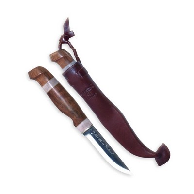 Lumberjack - Knife with carbon steel blade, Finnish birch handle and leather sheath