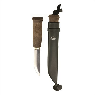 Black Lumberjack - Knife with steel blade, handle in birch and leather sheath