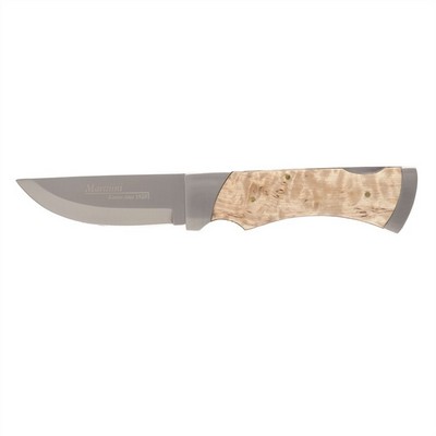 MBL - Lockable lock back knife with stainless steel blade and handle in curly birch