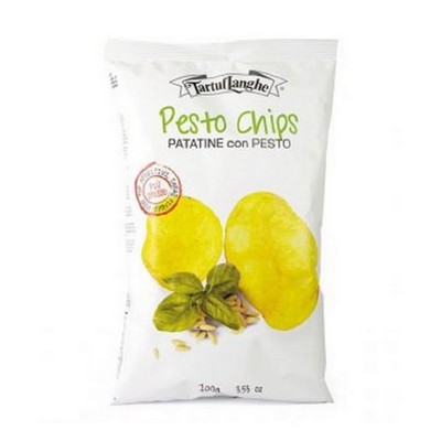 TartufLanghe Pesto Chips with OUR PESTO powder - 9 Packs of 100g