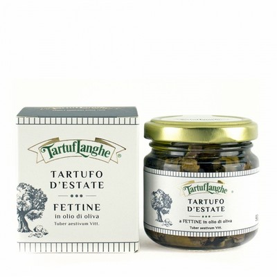 TartufLanghe TARTUFO D'ESTATE (Tuber aestivum Vitt.) - Fettine in olio d'oliva - 12 Confezioni da 90g