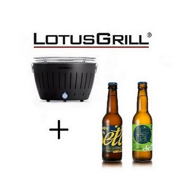 New 2023 Black Barbecue with Batteries and USB Power Cable + 2 Craft Beers