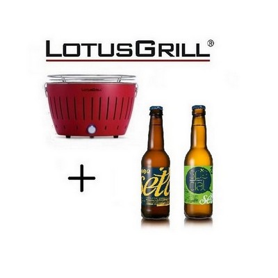 New 2023 Red Barbecue with Batteries and USB Power Cable + 2 Craft Beers